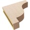 Ekena Millwork 3"W x 12"D x 12"H Thin Newport Rough Cedar Woodgrain TimberThane Corbel, Primed Tan CORUR03X12X12NEWRCPR - alternate 4